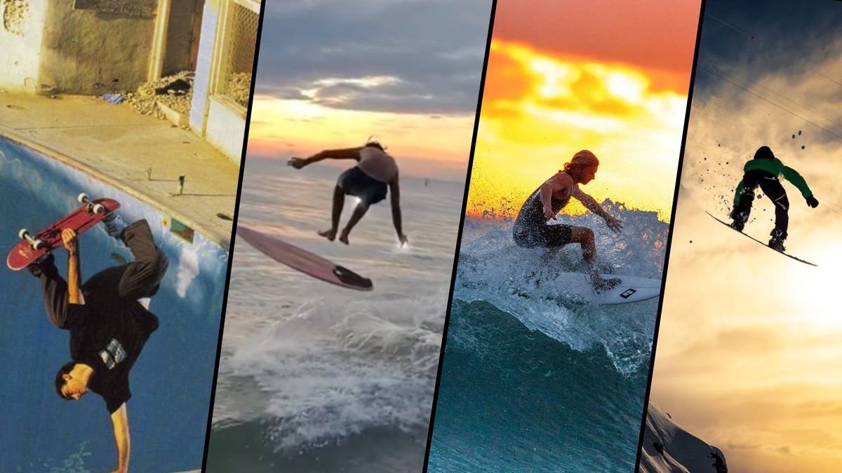 Montagem visual de desportos de prancha